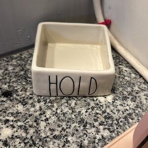 White Rae Dunn Ceramic Holder